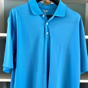 Adidas golf shirt, solid blue XXL 100% Polyester